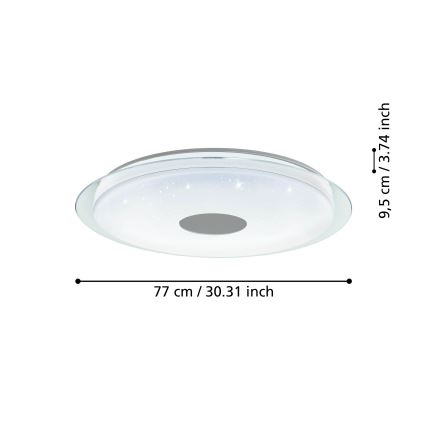 Eglo - Dimmbare LED-Deckenleuchte LED/38,1W/230V 2700-6500K ZigBee